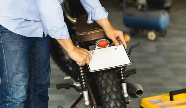 motorcycle license plate